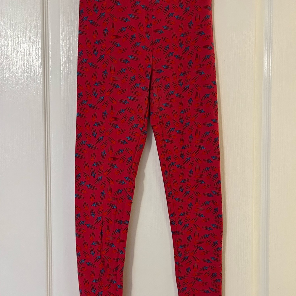 5 for $15 EUC Pink Airplane Leggings OS